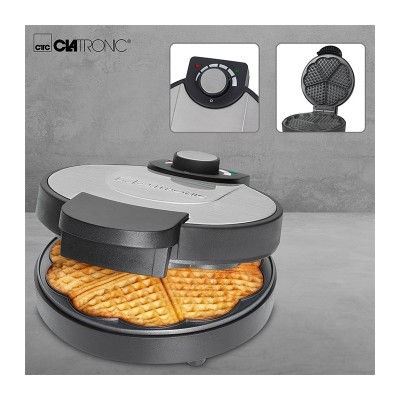 Gaufrier Clatronic noir en inox 1000W Gaufrier Clatronic noir en inox 1000W