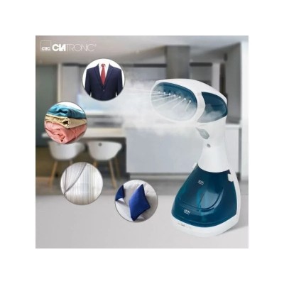 Brosse de repassage à vapeur Clatronic Blanc-Bleu