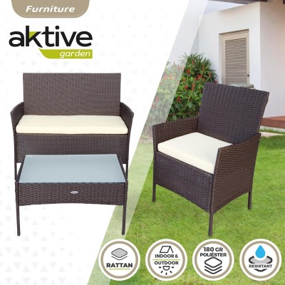 Salon de jardin Aktive Noir