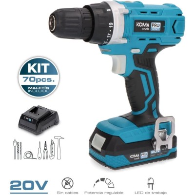 Kit perceuse et accessoires Koma Tools Pro Series Visseuse 70 pièces Kit perceuse et accessoires Koma Tools Pro Series Visseuse 70 pièces