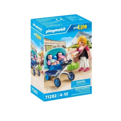 Jeu Playmobil My Life Maman poussette avec bébé Jumeaux