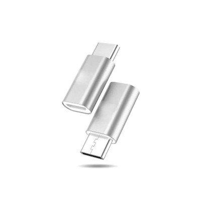 Adaptateur microUSB – USB Type-C (Argenté)