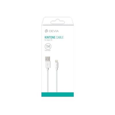 Câble Devia USB – Lightning 1m white Sous blister