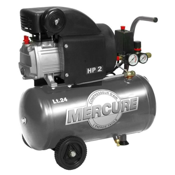 MERCURE Compresseur d'air  horizontal - 24 L - 2 CV