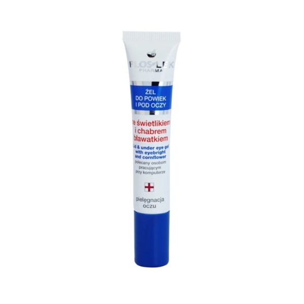 Gel contour des yeux floslek pharma eye care à l’euphraise et bleuet 15ml